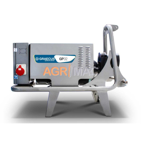 Γεννήτρια για τρακτέρ τριφασική, κλειστού τύπου με βάση, πίνακα και 3 πρίζες GP32