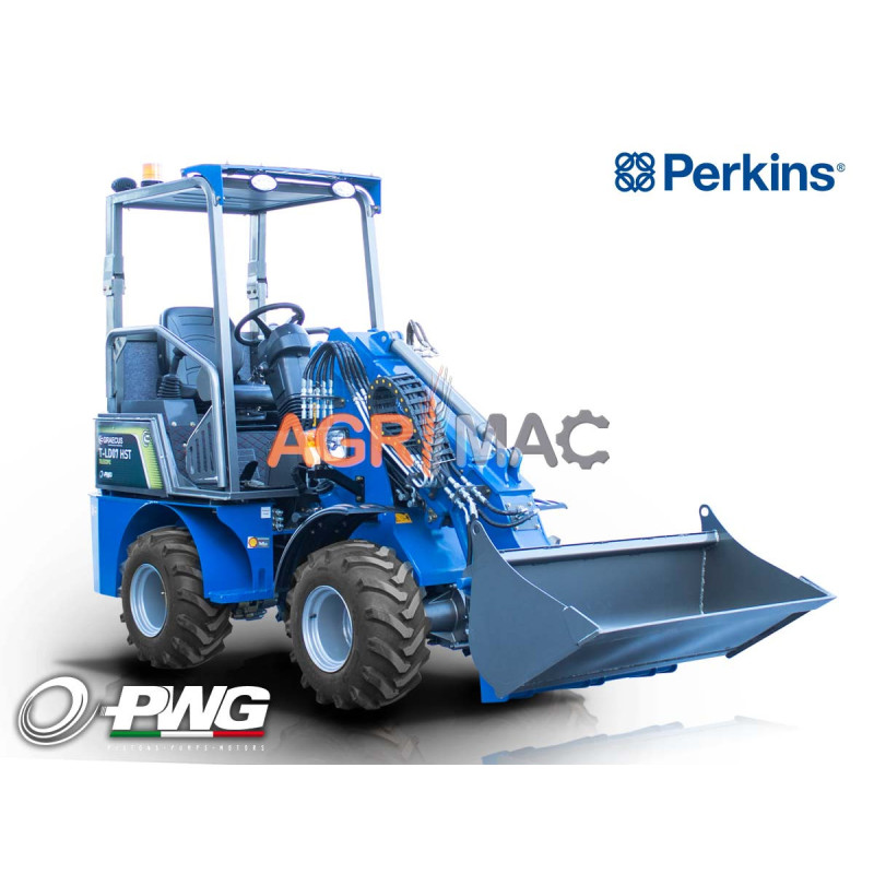 Μίνι τηλεσκοπικός υδροστατικός τροχοφόρος φορτωτής 4x4 4WD | T-LD07 HST Perkins