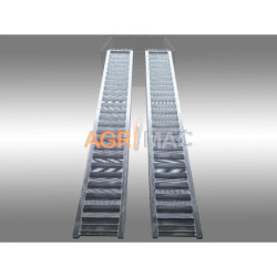2 Ράμπες αλουμινίου μήκους 3500mm για λαστιχοφόρο ή ερπυστριοφόρο μηχάνημα απόβαρου 5000kg