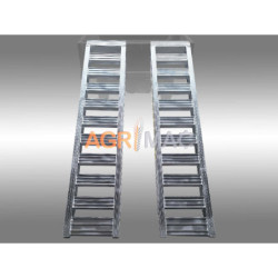 2 Ράμπες αλουμινίου μήκους 1600mm για λαστιχοφόρο ή ερπυστριοφόρο μηχάνημα απόβαρου 1000kg