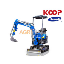 Μικρός ερπυστριοφόρος εκσκαφέας 1T, Diesel, με περιστροφή στην μπούμα, πτυσσόμενες ερπύστριες, πλαϊνούς μοχλούς χειρισμού και γραμμή σφύρας EB10-PRO
