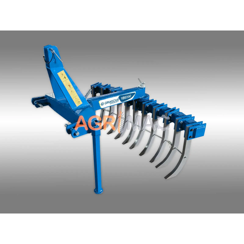 Πετροσυλλέκτης για τρακτέρ, με Hardox 450 σταβάρια και 360º περιστροφή YBS250