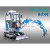 Μίνι εκσκαφέας με καμπίνα A/C 2.7T, Kubota Diesel, περιστροφή μπούμας, πτυσσόμενες ερπύστριες, πλαϊνούς μοχλούς χειρισμού και γραμμή σφύρας
