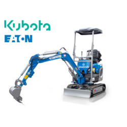 Μικρός ερπυστριοφόρος εκσκαφέας 1.2T, Kubota Diesel, με περιστροφή στην μπούμα και γραμμή σφύρας EB12-BOOM