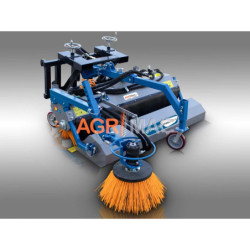 Υδραυλική σκούπα καθαρισμού διπλής ζεύξης με επιπλέον πλάγια βούρτσα επαναφοράς και κάδο HYGIEIA H180-P