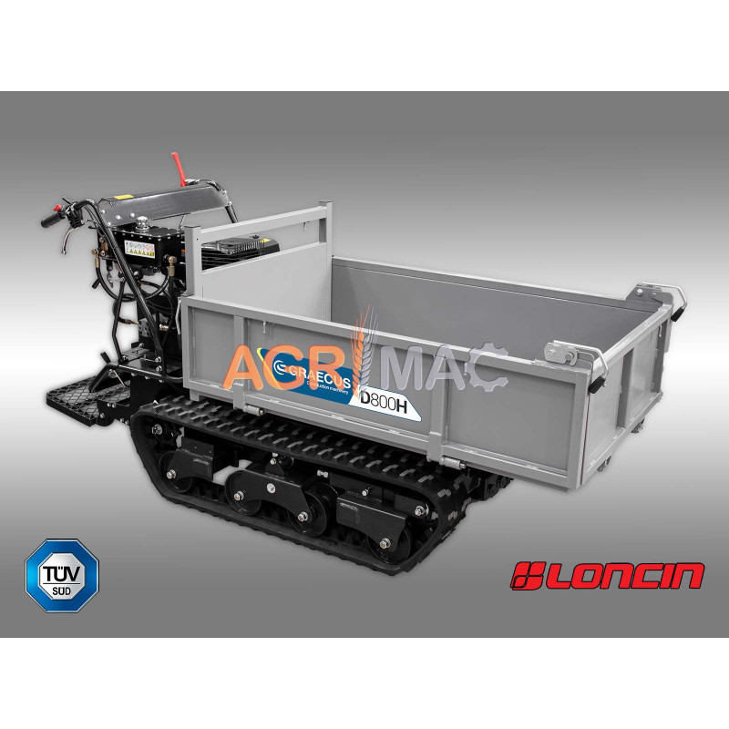 Ντάμπερ ερπυστριοφόρο με υδραυλική ανατροπή D800H