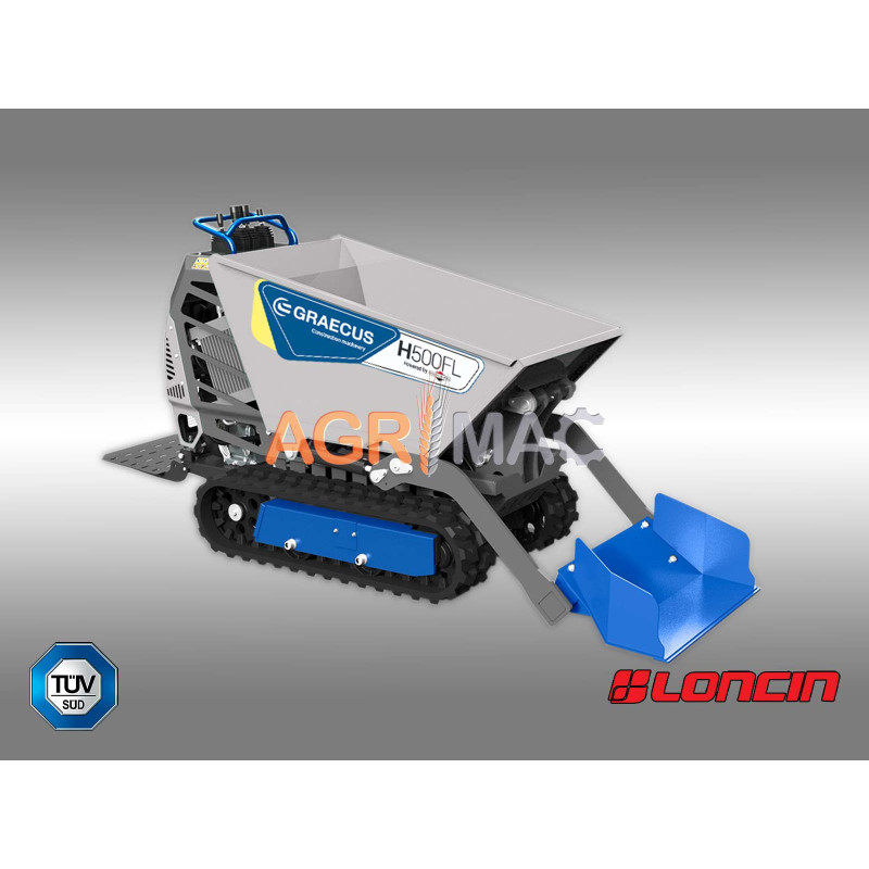 Ντάμπερ υδροστατικό με φορτωτή και υδραυλική ανατροπή H500FL