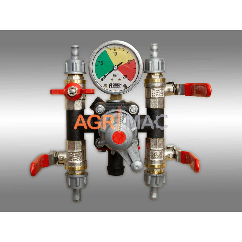 Μεταλλικό χειριστήριο 4 εξόδων 20bar