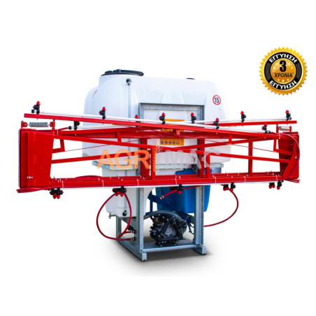 700L/12m Ραντιστικο-Ψεκαστικο 3 καζάνια αναρτώμενο με 12 μέτρα μπάρα PA700+AD12